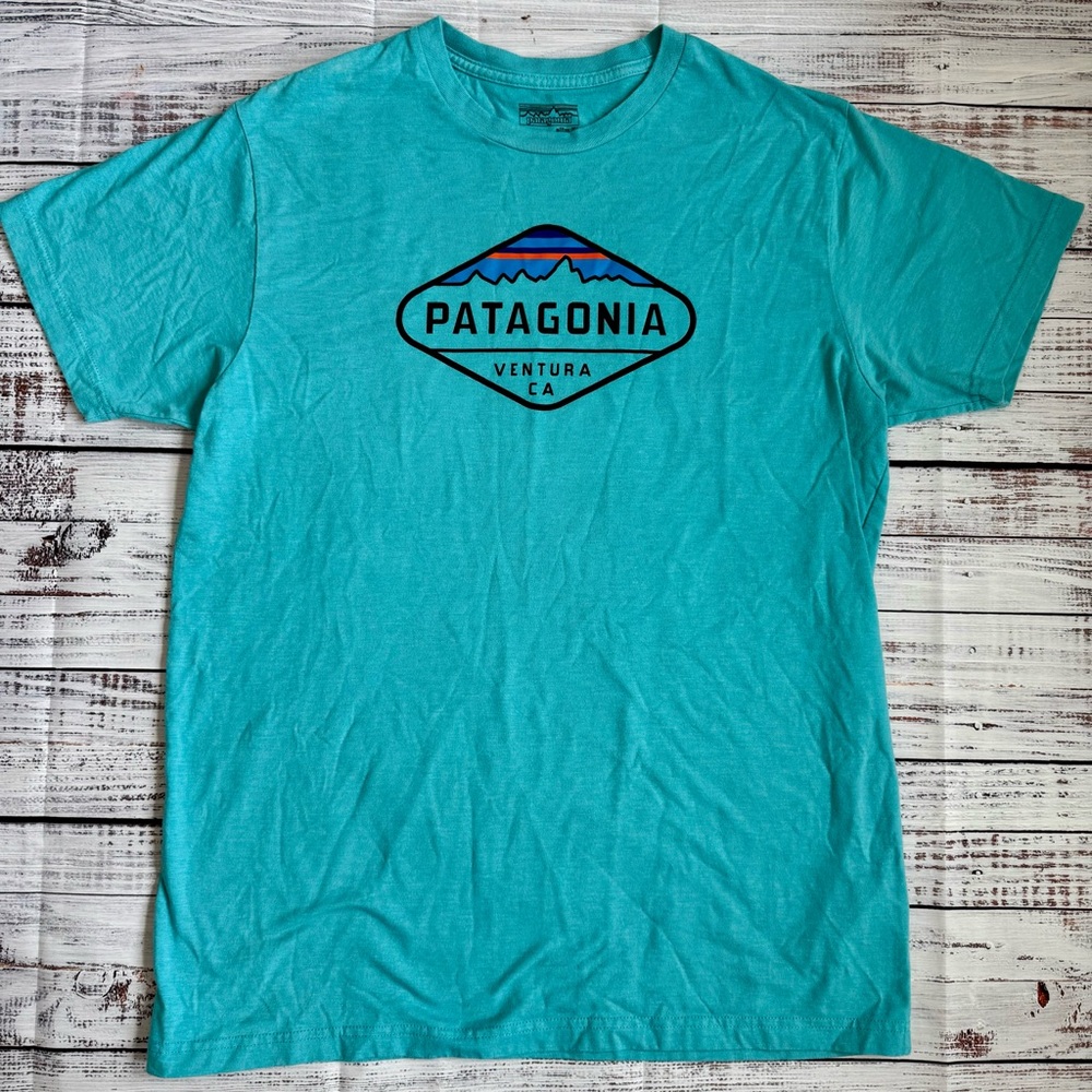Patagonia Men's Turquoise Short Sleeve Tee